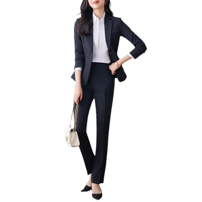 Western-Style Professional Blazer for Office Workwear & Interviews
