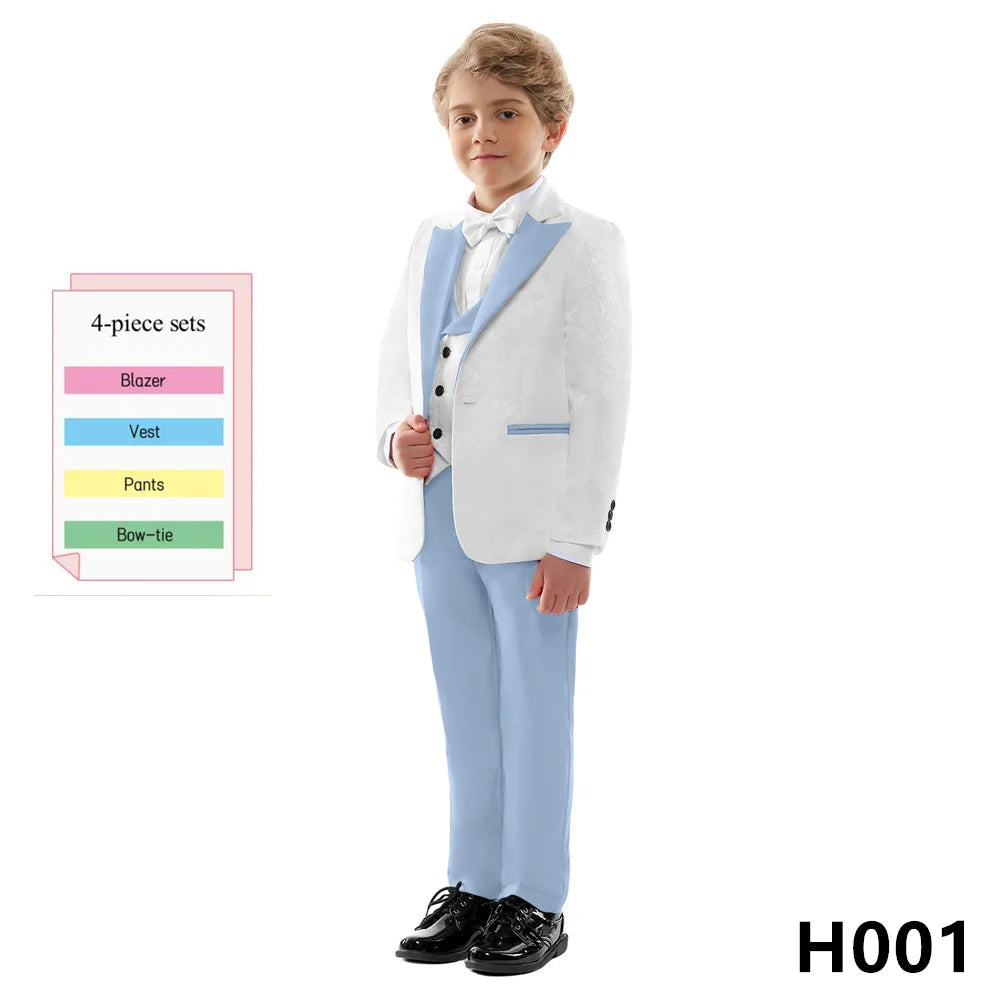 4-Piece Slim Fit Wedding Outfit with Jacket