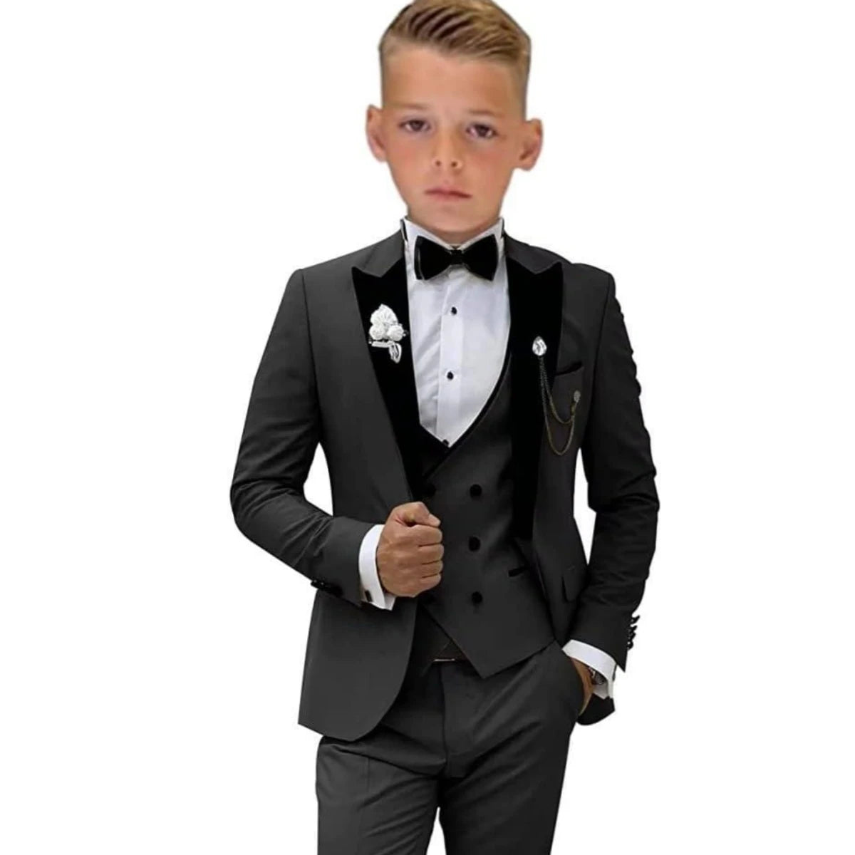 Boys’ 3-Piece Velvet Tuxedo Suit