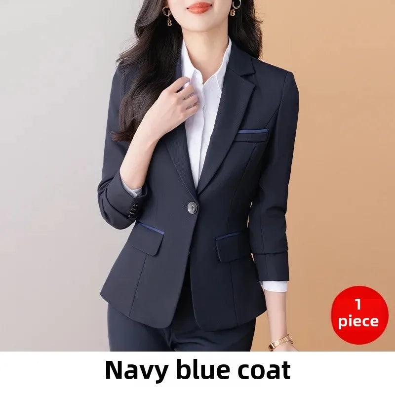 Western-Style Professional Blazer for Office Workwear & Interviews