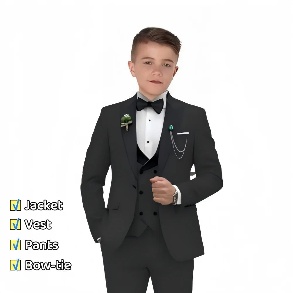 Boys’ 3-Piece Velvet Tuxedo Suit