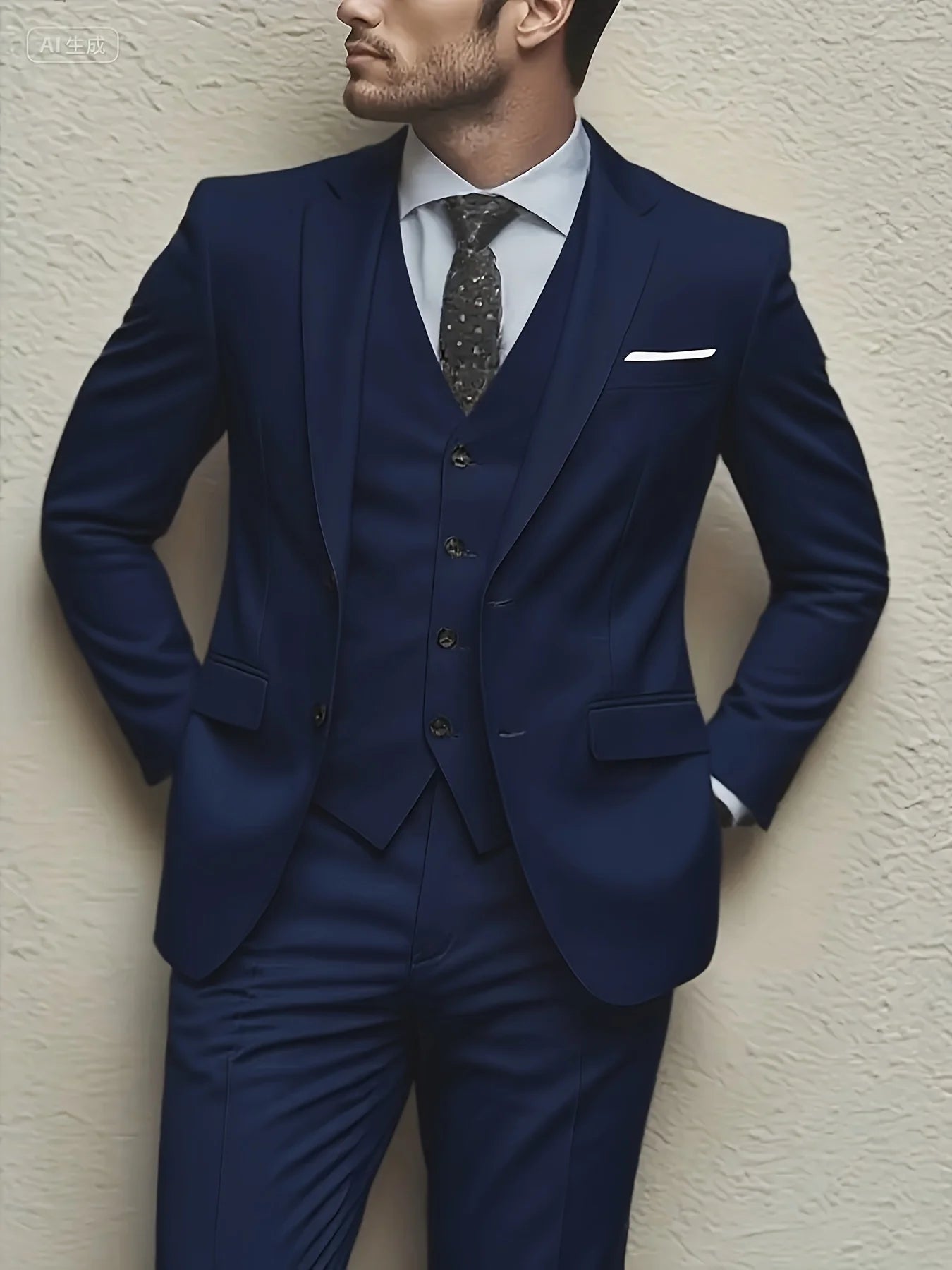 Men’s 3-Piece Suit Set – Premium Jacket, Vest & Pants for Weddings, Parties and Formal Occasions