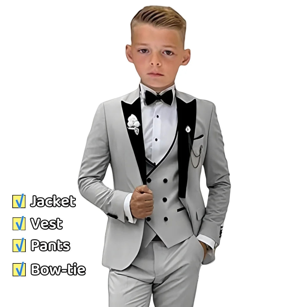 Boys’ 3-Piece Velvet Tuxedo Suit