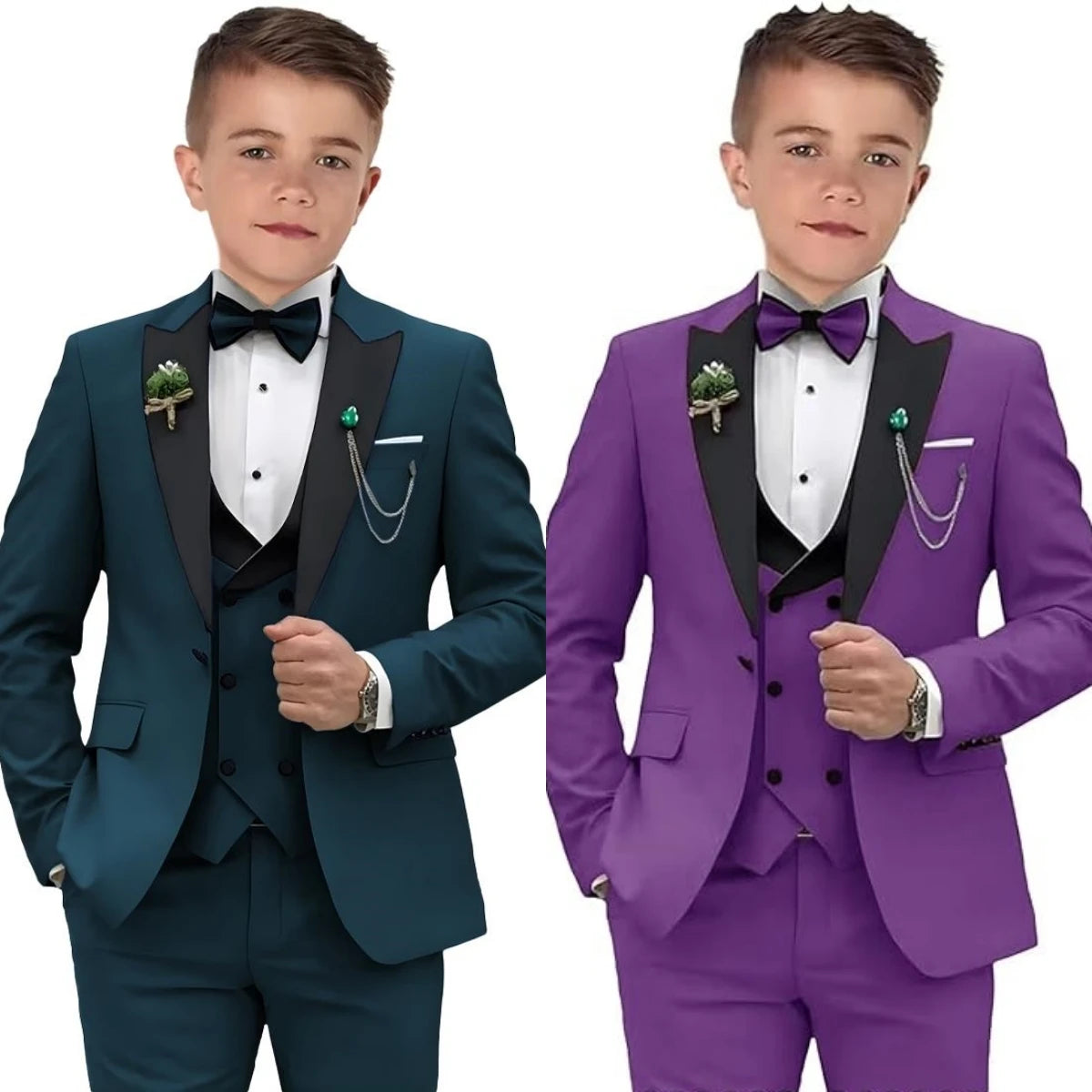 Boys’ 3-Piece Velvet Tuxedo Suit