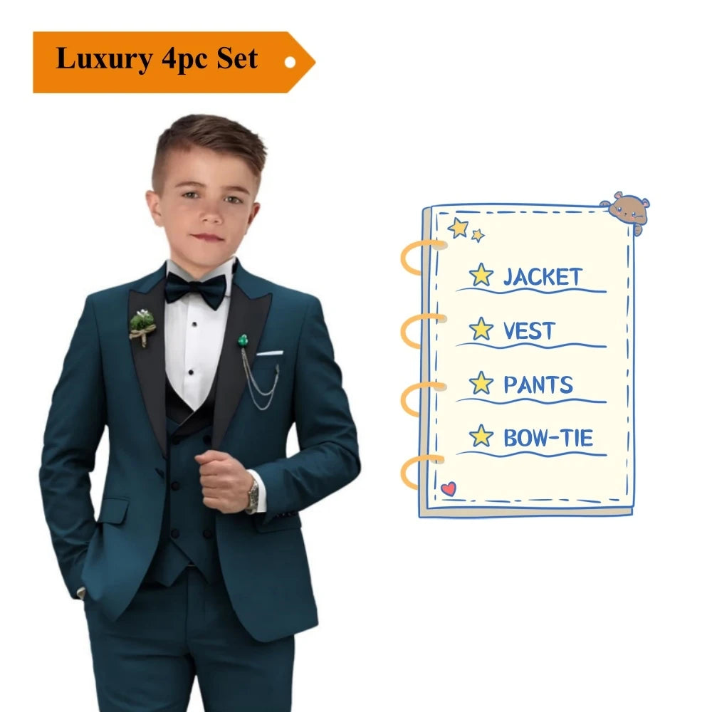 Boys’ 3-Piece Velvet Tuxedo Suit