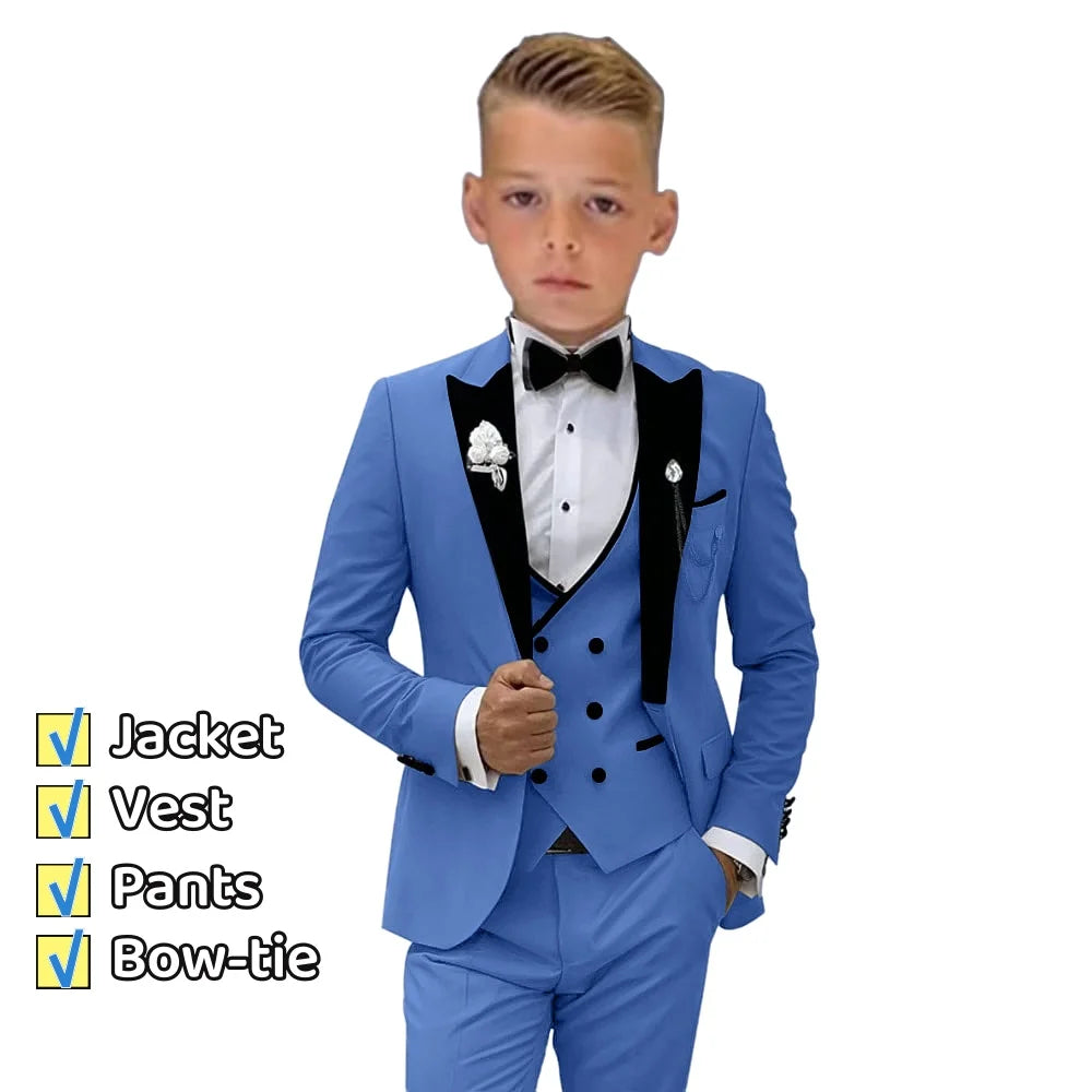 Boys’ 3-Piece Velvet Tuxedo Suit
