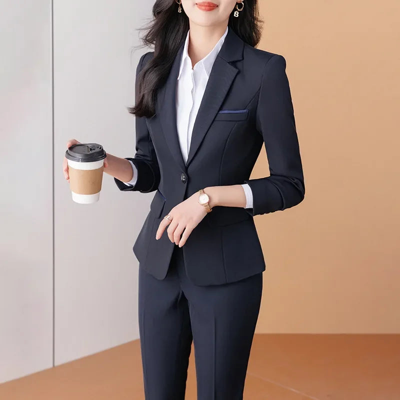 Western-Style Professional Blazer for Office Workwear & Interviews