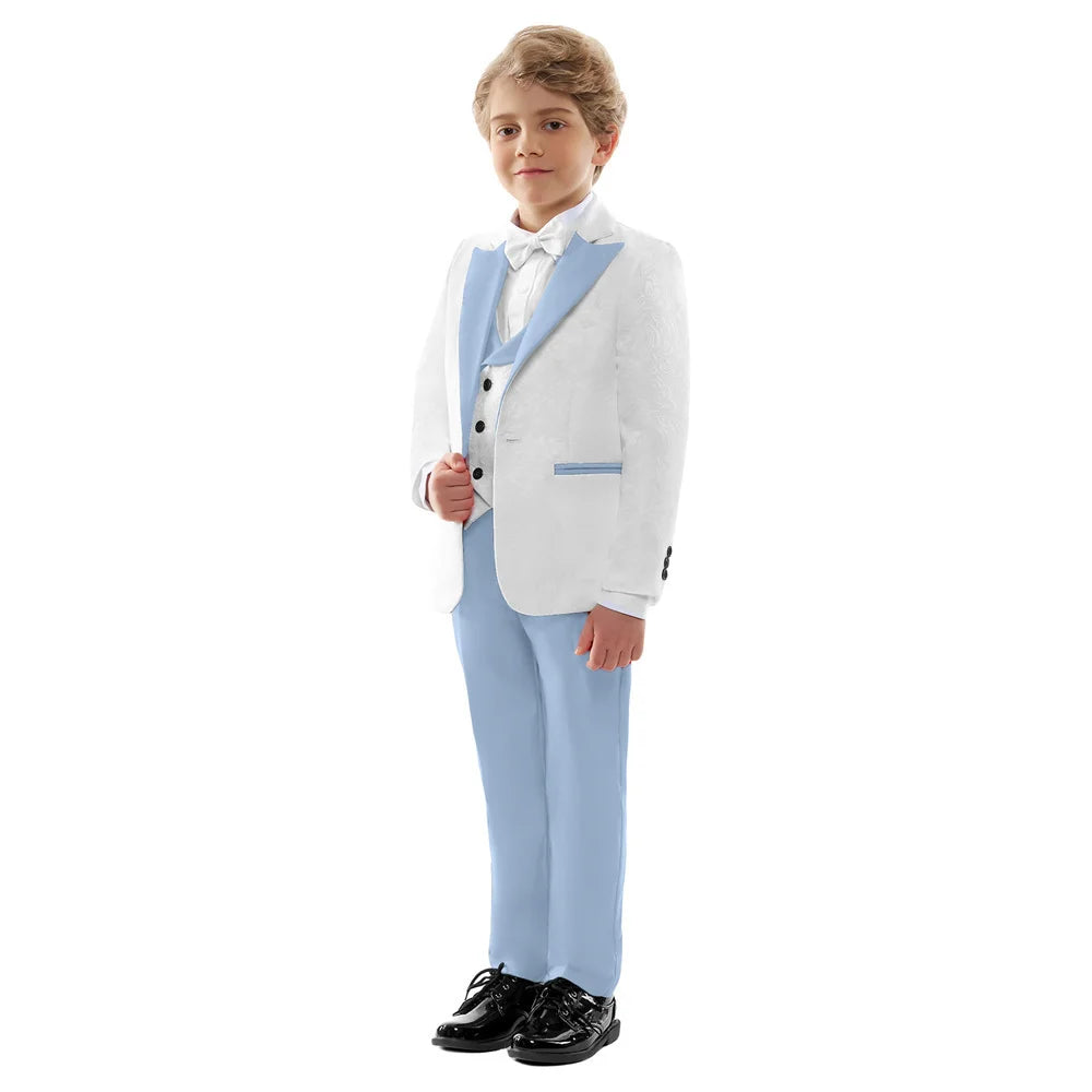 4-Piece Slim Fit Wedding Outfit with Jacket