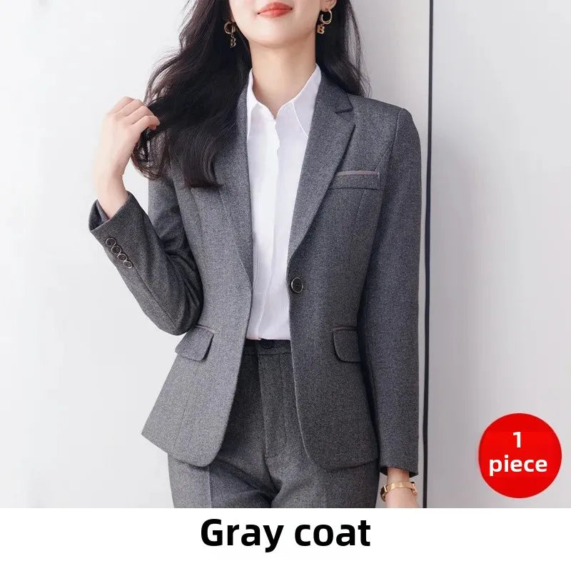 Western-Style Professional Blazer for Office Workwear & Interviews