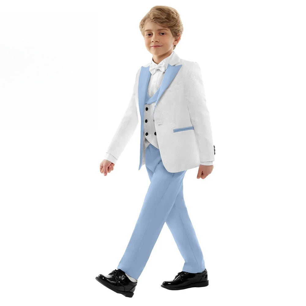 4-Piece Slim Fit Wedding Outfit with Jacket