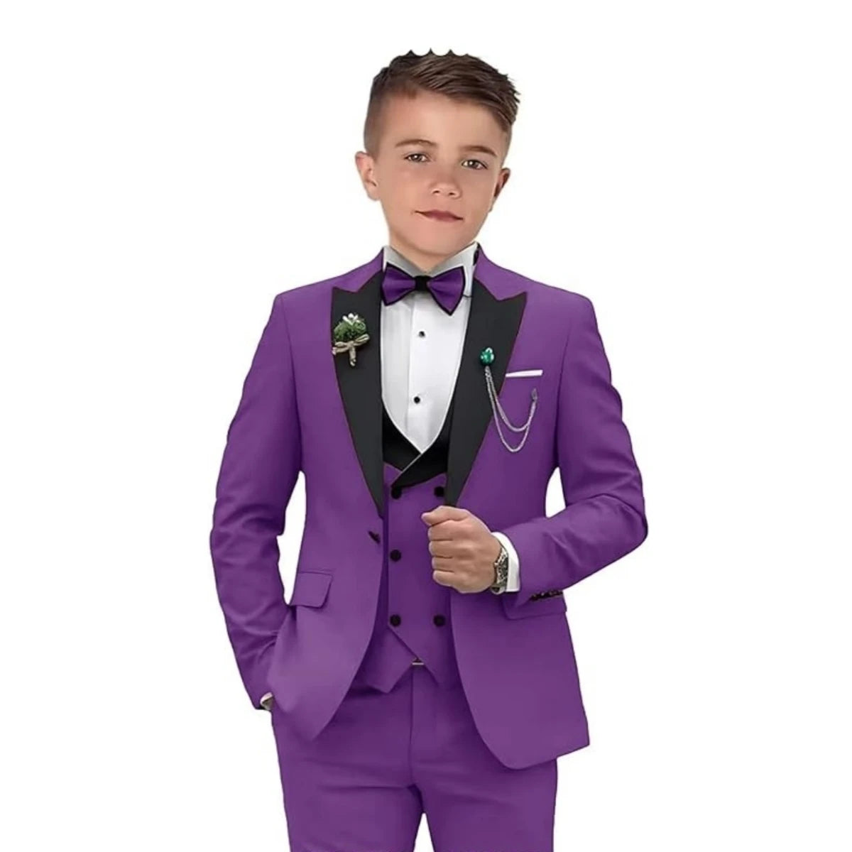 Boys’ 3-Piece Velvet Tuxedo Suit