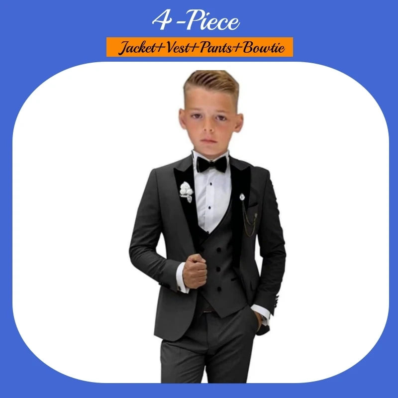 Boys’ 3-Piece Velvet Tuxedo Suit