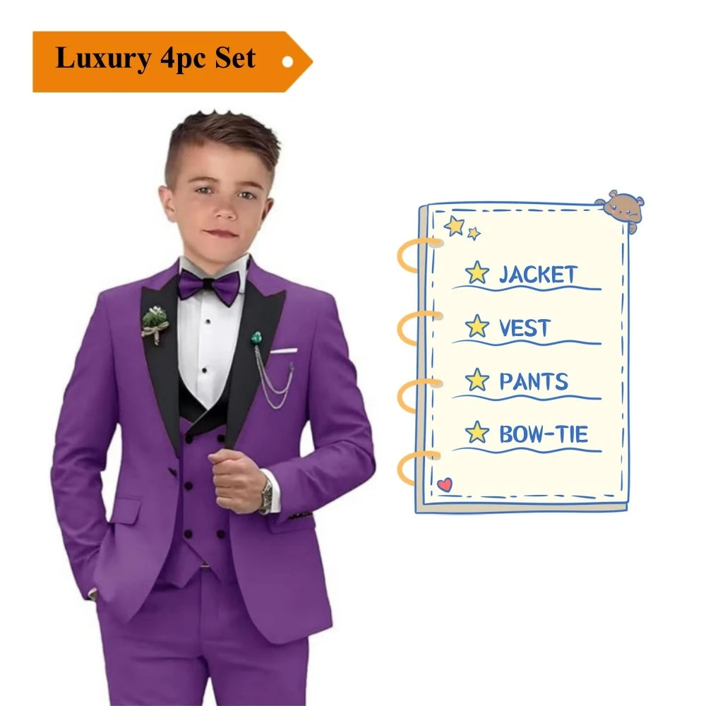 Boys’ 3-Piece Velvet Tuxedo Suit